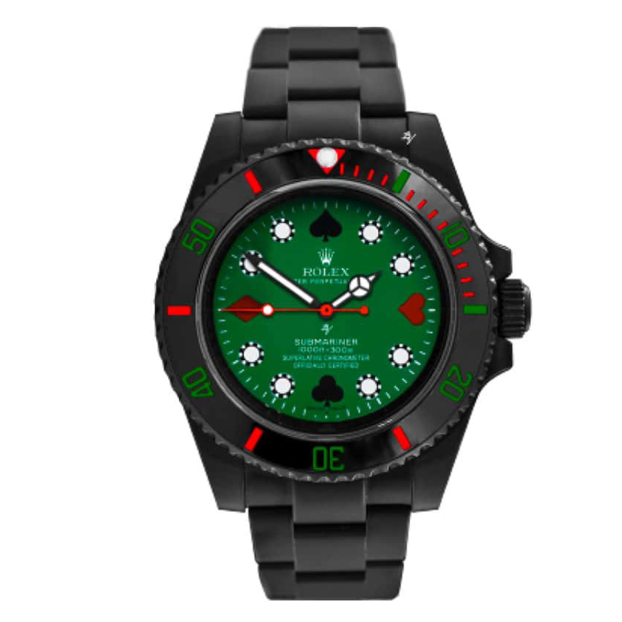Rolex-Blaken-Submariner-Poker-Green-Dial-114060-Replica-1 Rolex Submariner 114060 Blaken Poker Green - Image 1