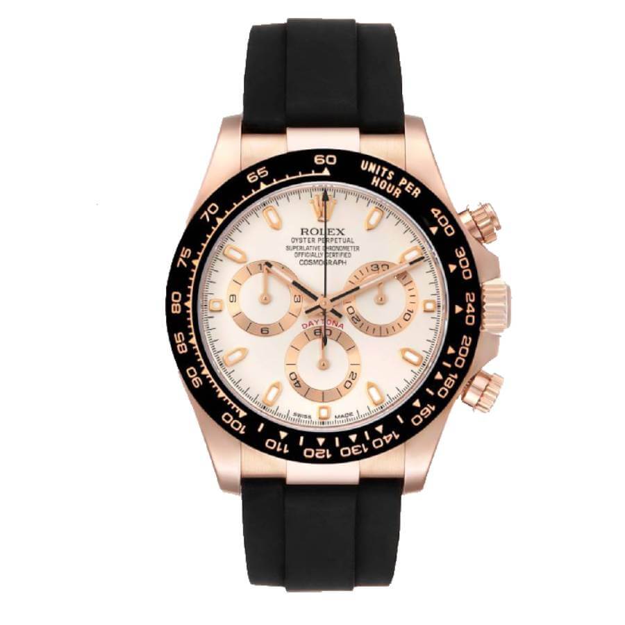 Rolex-Cosmograph-Daytona-Rose-Gold-Oysterflex-116515-replica1 Rolex Daytona 116515LN Choco Oysterflex Rose Gold - Image 1