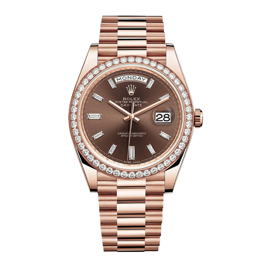 Rolex-Day-Date-228345RBR-Chocolate-Dial-Diamond-Bezel-Replica-1 Rolex Day-Date 228345RBR Chocolate Dial - Image 1