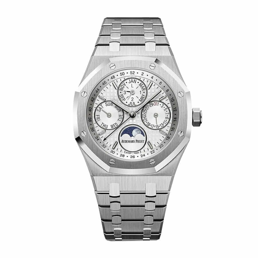 audemars-piguet-royal-oak-prepetual-calendar-26574st-oo-1220st-01 Audemars Piguet Royal Oak Perpetual Calendar 26574ST Green Dial - Image 1