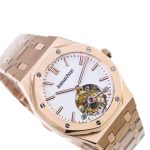 AP Royal Oak Tourbillon 26515OR Rose Gold White Dial - Image 2