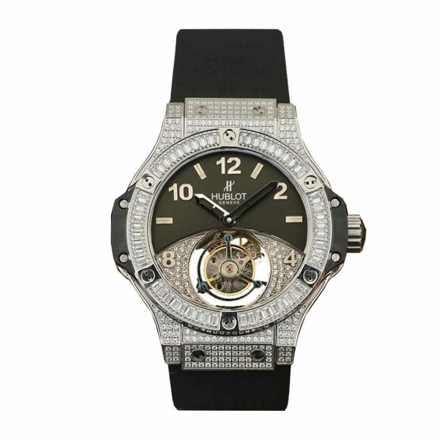 hublot-classic-fusion-tourbillon-with-diamond-black-dial-replica Hublot Big Bang Unico 411.JX.1170.RX-5 All Black Diamond Grey - Image 1