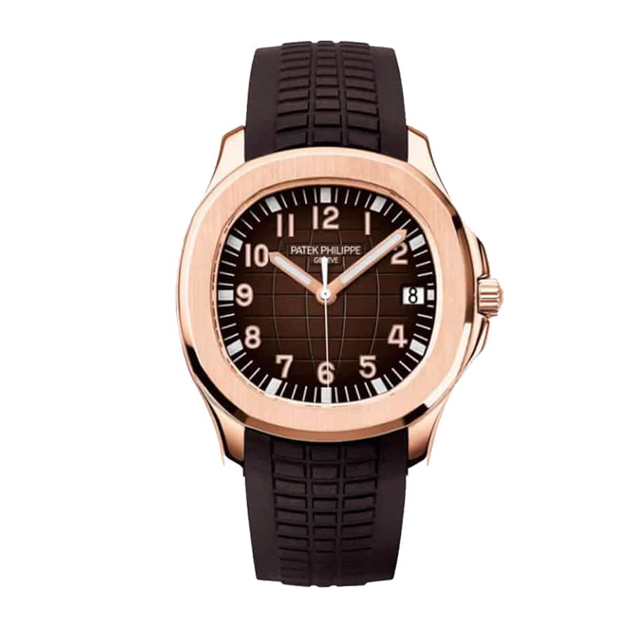 patek-philippe-aquanaut-brown-replica-1 Patek Philippe Aquanaut Rose Gold 5167R-001 Gold Brown Strap - Image 1