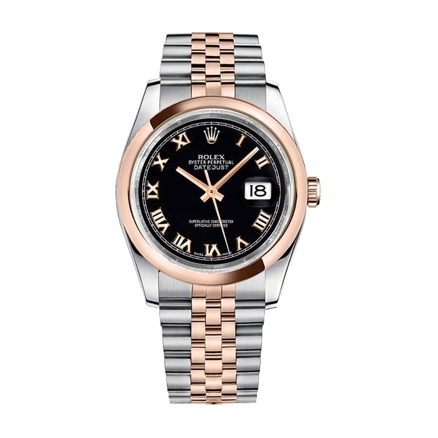 rolex-datejust-116201-36mm-gold-steel-black-dial-116201 Rolex Cosmograph Daytona 116520 - Image 1