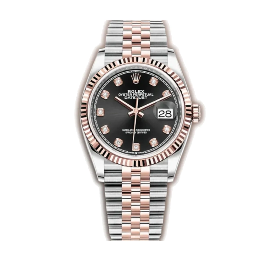 rolex-datejust-126301-two-tone-fluted-replica-1 Rolex Datejust 126231 Everose Motif Fluted - Image 1