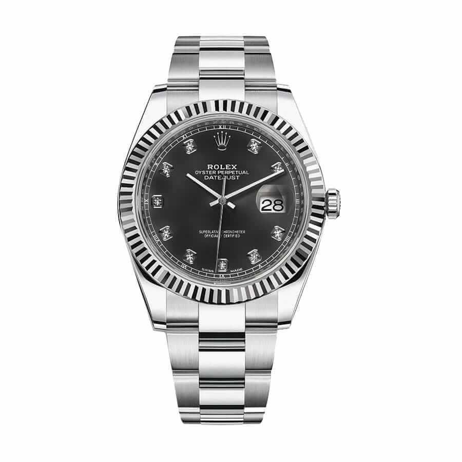 rolex-datejust-126334-gold-steel-grey-dial-replica Rolex Datejust Black Diamond 126334 - Image 1