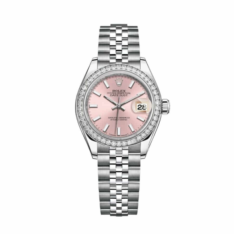 rolex-datejust-pink-dial-replica-1 Rolex Lady-Datejust 279384RBR Pink Dial Diamond Bezel - Image 1