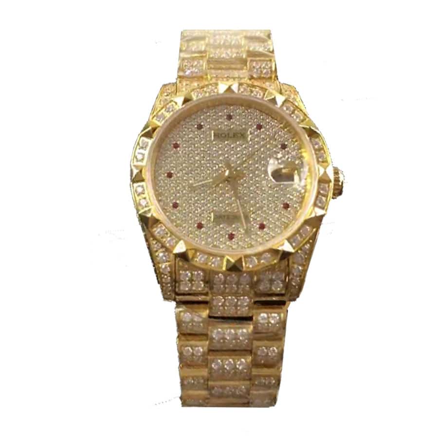 rolex-datejust-yellow-gold-diamond-dial-iced-out-116624-replica Rolex Datejust 41 116624 Yellow Gold Full Iced Out Jubilee - Image 1