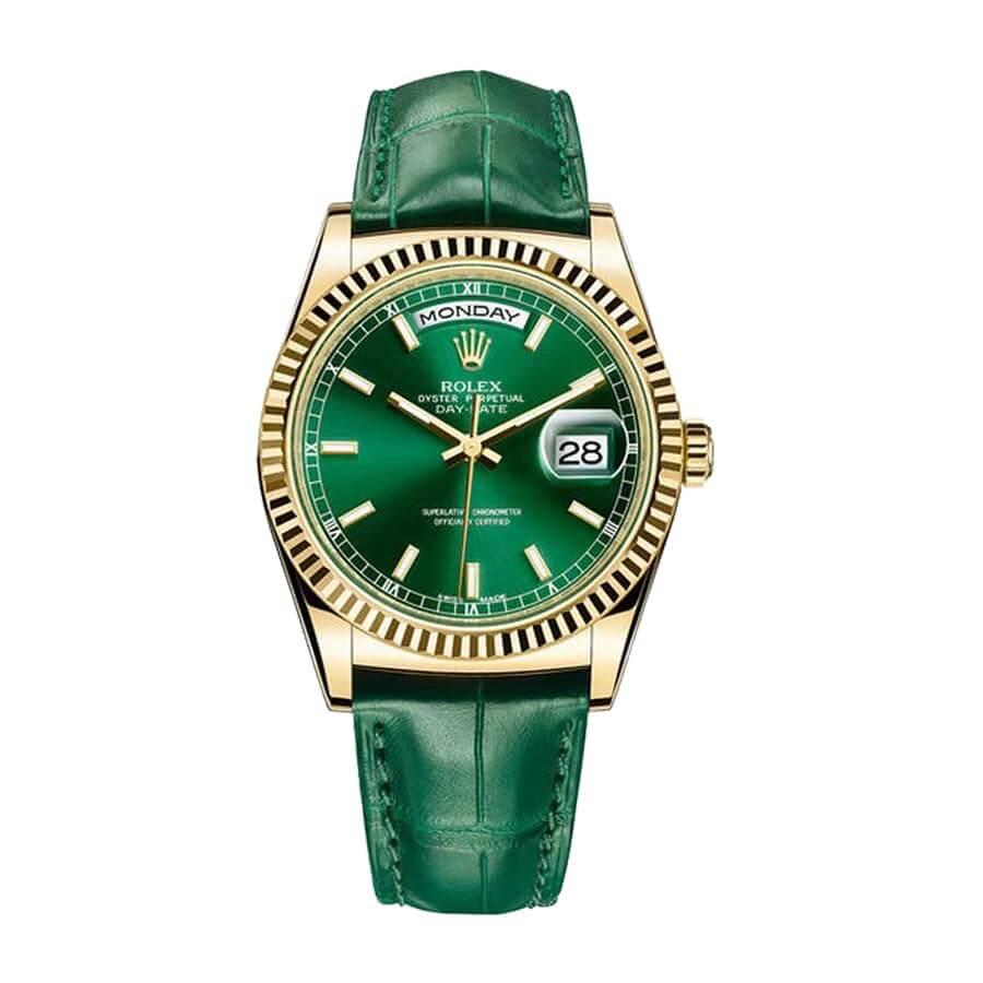 rolex-day-date-118138 Rolex Day-Date 118138-0003 Green Dial - Image 1