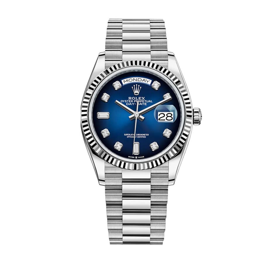 rolex-day-date-36-blue-dial-128239-replica Rolex Day-Date 128239 Blue Diamond Dial - Image 1