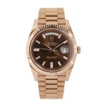Rolex Day-Date 228235 Rose Gold Green Roman Dial