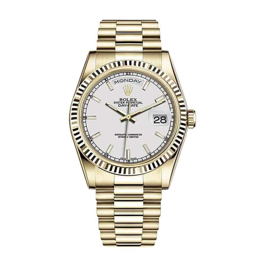 rolex-day-date-automatic-yellow-gold-champagne-dial-118238-1 Rolex Datejust Ivory Dial 228239 - Image 1