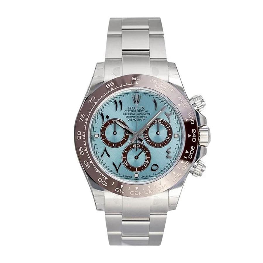 rolex-daytona-platinum-ice-blue-hindu-arabic-dial-116506-replica Rolex Cosmograph Daytona 116506 Platinum Ice-Blue Arabic Dial - Image 1