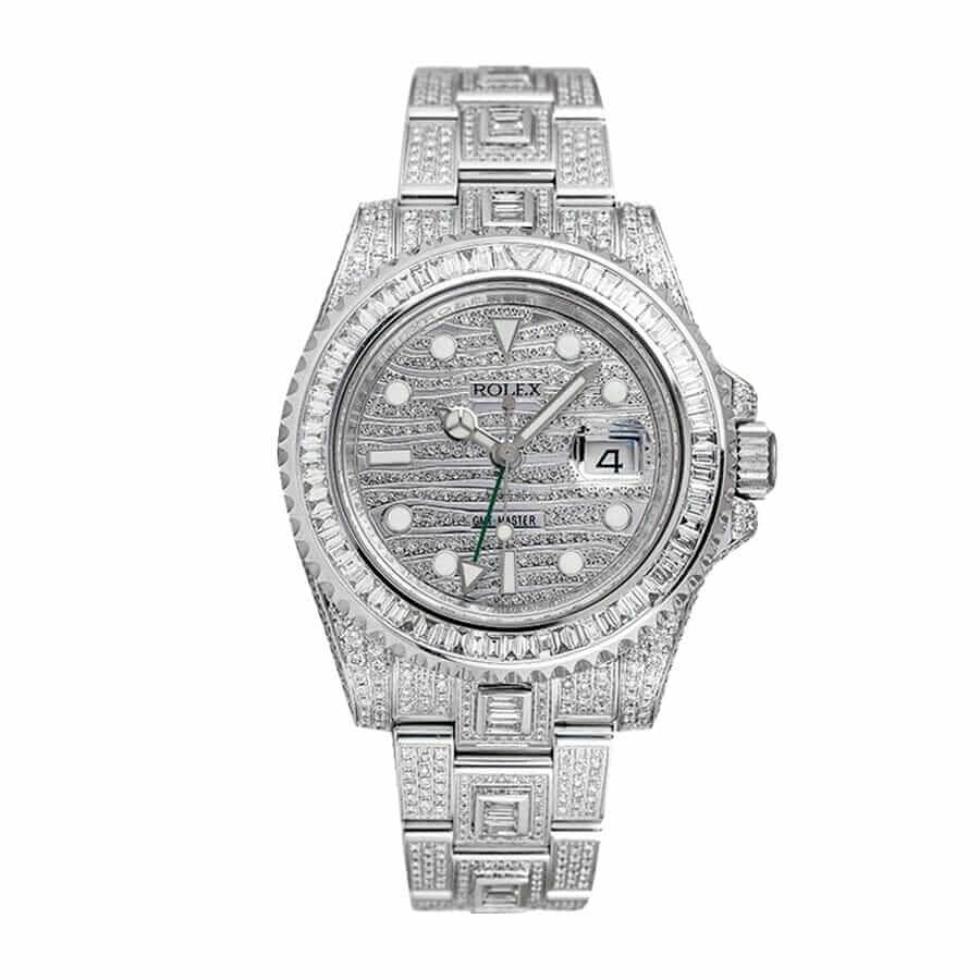 rolex-gmt-master-ii-custom-diamond-set-116710ln-replica Rolex GMT-Master II 116759SARU Full Diamond - Image 1