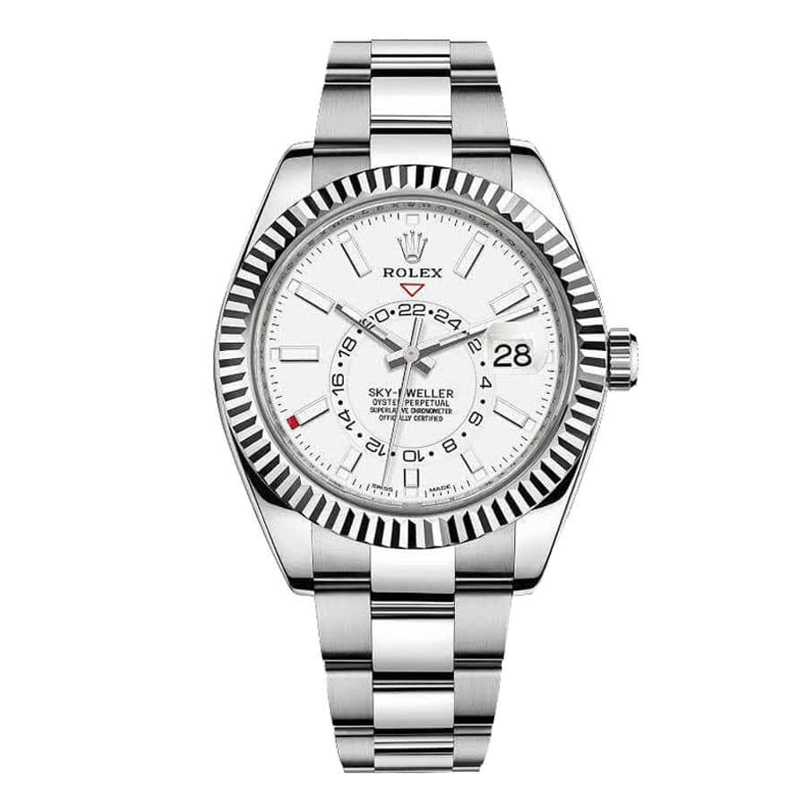 rolex-sky-dweller-white-dial-326934-oyster-replica1 Rolex Sky-Dweller 326934 White Dial - Image 1