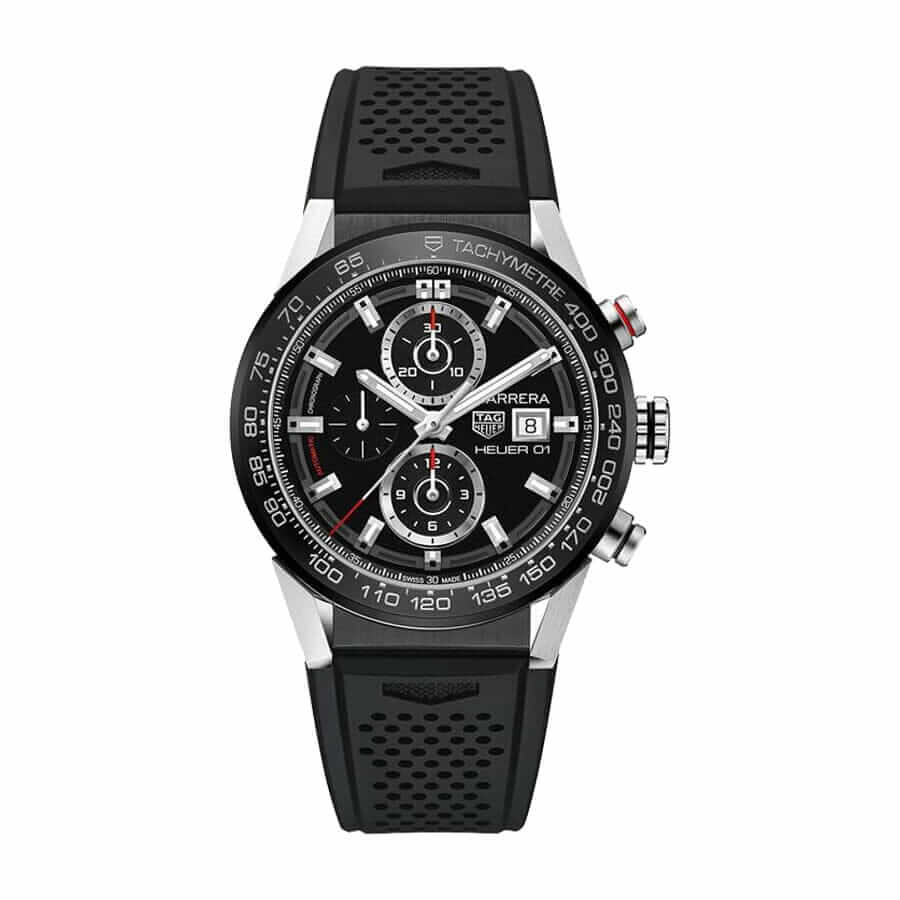 tag-carrera-black-rubber-replica TAG Heuer Carrera Chronograph CBN2A1B.BA0643 Black Rubber - Image 1